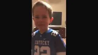 Saddest Kentucky Fan: My 4-year-old's reaction to UK's loss to UCONN.