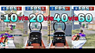 10FPS vs 20FPS vs 40FPS vs 60FPS | BGMI | PUBG MOBILE | Does FPS Matter ?