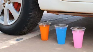 Experiment Car vs BlueBerry Juice, Strawberry Juice | Crushing Crunchy & Soft Things by Car Ex Show