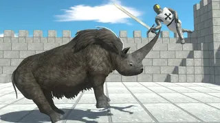 NEW PREHISTORIC UPDATE Woolly Rhinoceros vs ALL UNITS in Brick Castle Animal Revolt Battle Simulator