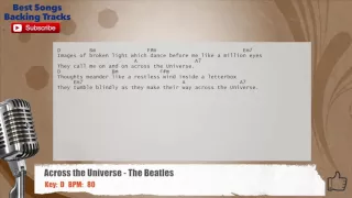 🎙 Across The Universe - The Beatles Vocal Backing Track with chords and lyrics