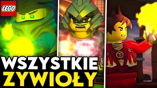 WSZYSTKIE MOCE ŻYWIOŁÓW w LEGO NINJAGO