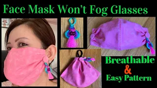 ( # 107 ) New Design - Breathable Face Mask- How To Make An Easy Pattern & Hand Sew Tutorial