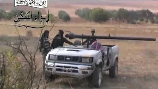 Recoilless rifle M40 106mm mounted on a pickup truck