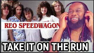 One of the best live voices i've heard! REO SPEEDWAGON - Take it on the run REACTION