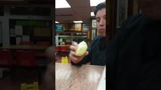 Eating onion like Apple