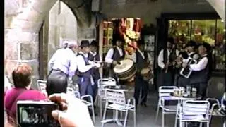 Spanish bagpipes in Santiago De Compostela