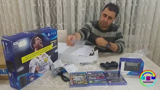 playstation 4 2018 kutu açılımı ve kurulumu, playstation 4 unboxing 2018