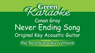 Conan Gray - Never Ending Song (Karaoke) -  Original Key | Acoustic Guitar Version