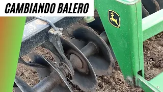 REPARACIÓN RASTRA JOHN DEERE 32 DISCOS MX 425 SE DESCOMPUSO BALERO