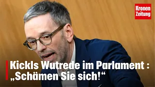 Kickls Wutrede im Parlament : „Schämen Sie sich!“ | krone.tv NEWS