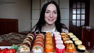 MUKBANG | Суши/роллы  | | Sushi rolls | не ASMR