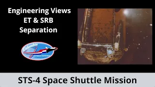 Separation of External Tank and Boosters from the STS-4 Space Shuttle Columbia Launch