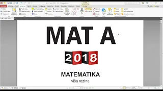 Matura 2018 - Matematika A razina (svi zadaci)