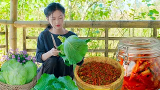 Làm Kim Chi Bắp Cải Giòn Ngon, Ăn Chung Với MỲ CAY Và Đồ Nướng Thì Ngon Hết Ý | Thôn Nữ Miền Trung