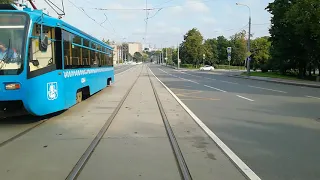 Московский трамвай из кабины. 20 маршрут/июль 2018
