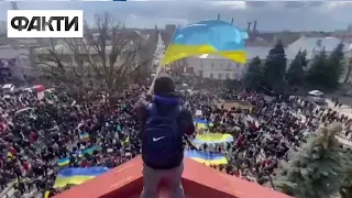 🇺🇦Нова Каховка 6.03.2022! Люди вийшли на мітинг, просять окупантів піти геть