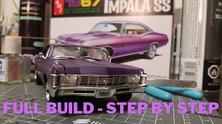 Building the 1967 Chevrolet Impala SS: 1/25 Scale Model Kit from AMT.