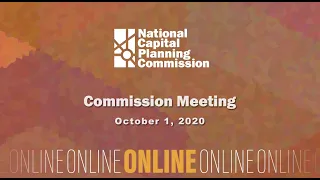 National Capital Planning Commission (USA) Meeting, October 1, 2020