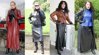 Most Viral Stylish Trending Leather Outfit for Working Women #leatherfashion #halloweencostum