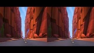 3D Loony Tunes Coyote Falls (side by side)