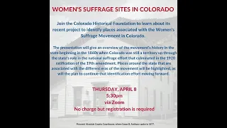 Women's Suffrage Sites in Colorado