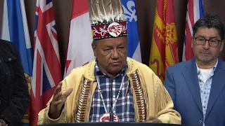 First Nation leaders hold a press conference about their opposition to Bill C-53 | APTN News