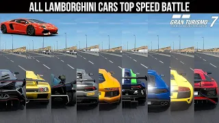 Gran Turismo 7 All Lamborghini Cars Top Speed Battle PS5 4K 60FPS