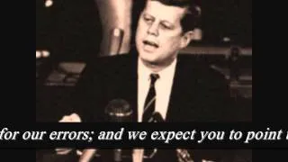 President John F Kennedy's speech, warning us...