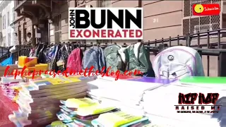 EXONERATED JOHN BUNN FROM THE VOICE 4 THE UNHEARD BACK TO SCHOOL GIVE AWAY IN HIS NEIGHBORHOOD IN BK