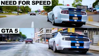 Need For Speed (Mustang Scene) vs GTA 5 Remake Comparison