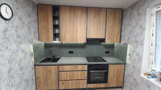 Монтаж модульной кухни под потолок Грейд МС Идея Крафт.Modular kitchen#сборкакухни #сборкамебели