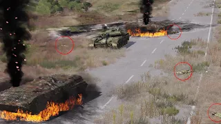 Entire Russian column destroyed by Ukrainian drone guided artillery | ARMA 3 Military Simulator Game