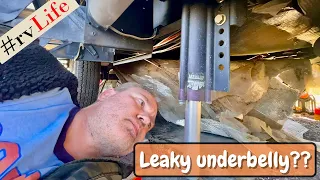 Our Rv's underbelly is full of water - See how BAD it is!