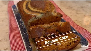 Banana Cake with Walnuts: Moist and Fluffy