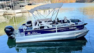 SOLD - 2023 Suntracker Bass Buggy 18 DLX Pontoon w/75HP Mercury 4-Stroke on Lake Loudoun/TN River