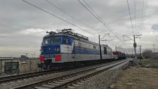 🇦🇿 ВЛ10-1215 + свисток, Хырдалан-Гюздяк/ VL10 electric locomotive Azerbaijan railways