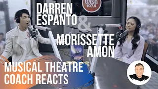 Musical Theatre Coach Reacts (MORISSETTE & DARREN ESPANTO) A Whole New World, Aladdin