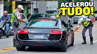 NÃO É CLICKBAIT - AUDI R8 ACELEROU NA FRENTE DA POLÍCIA