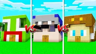 UNSPEAKABLE vs MOOSE vs SHARK MINECRAFT HOUSE!