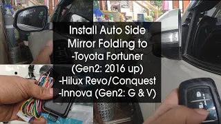 (DIY) Install an $8/₱300 Automatic side mirror folding module (Fortuner Gen2, Hilux, Innova etc)