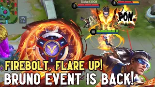 Bruno Firebolt Flare Up Event is Back!!! “Vruno” with Free Recall, Spawn and Emote