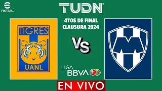 Tigres vs Monterrey EN VIVO | Cuartos de Final Liga MX Clausura 2024 | PES MASTER FOOTBALL