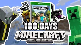 Surviving 100 Days in Minecraft Xbox One Edition!