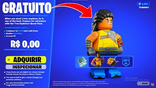 *RESGATE AGORA!* SKIN LEGO GRÁTIS PARA TODOS OS JOGADORES no FORTNITE! COMO PEGAR SKIN LEGO GRÁTIS!