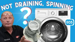 Beko washing machine not draining or spinning, E05 error code everything you need to know