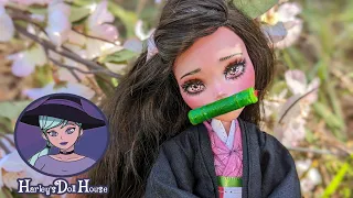 NEW REPAINT! Demon Slayer : Nezuko | Monster Doll Repaint