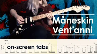 Måneskin - Vent'anni | Guitar cover w/play-along tabs + download
