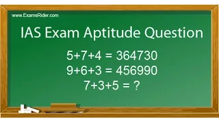 IAS Exam Aptitude Question www.examsrider.com