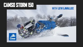 Sled Beyond with Camso Storm 150 track and Levi Lavallee